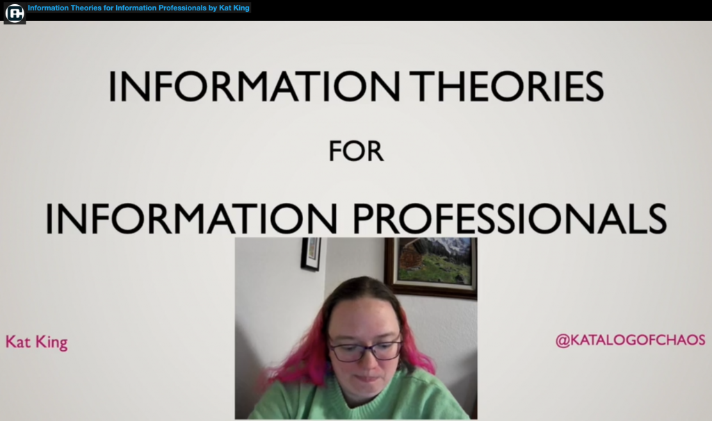 Title slide for Information Theories for Information Professionals